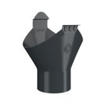 Lindab Steel Rainwater Nozzle OMV125GGRA 75° Graphite