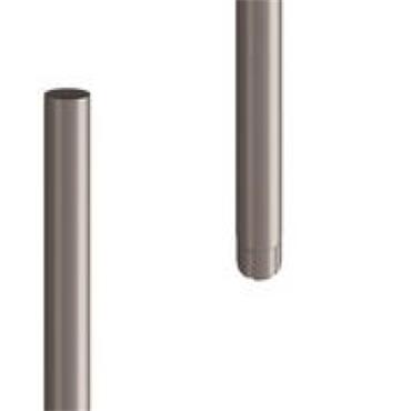Lindab Steel Rainwater Pipe SROR753000AMET 3m Grey