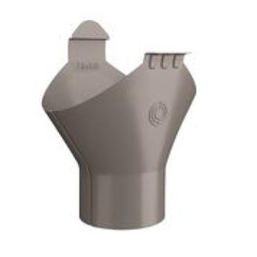 Lindab Steel Rainwater Nozzle OMV125AMET Grey