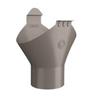 Lindab Steel Rainwater Nozzle OMV125AMET Grey