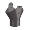 Lindab Steel Rainwater Nozzle Omv12575Mgrå