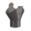 Lindab Steel Rainwater Nozzle Omv12575Mgrå