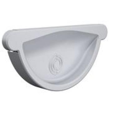 Lindab Steel Rainwater End RG125SMET Silver