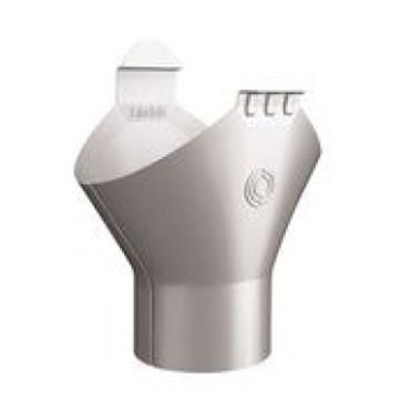 Lindab Steel Rainwater Nozzle OMV12575SMET Silver