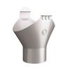 Lindab Steel Rainwater Nozzle OMV12575SMET Silver