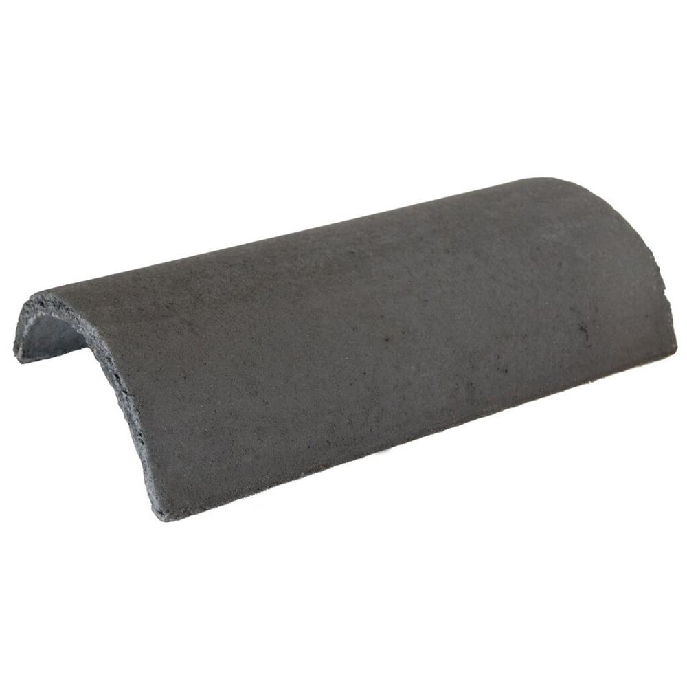 Socketed Ridge Tile Monier Redland Concrete Ridge Tile Half Round Ridge Slate Grey | SiG