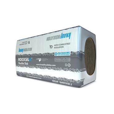 Knauf Insulation Rocksilk Flexible Stone Wool Insulation Slab 100mm 600 x 1200mm