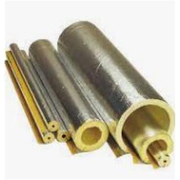 Isover ClimPipe Foil-Faced Glass Wool Pipe Insulation 42mm Bore 20mm Wall 1200mm (Pack of 20)