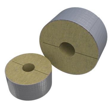 Rockwool H&V Foil Pipe Section 114mm Bore 30mm Wall 1000mm