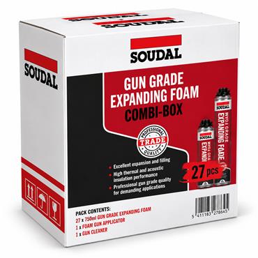 Soudal Gun Expanding Foam Champagne 750ml Multi Pack