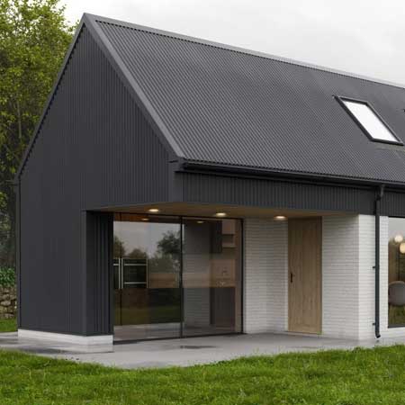 Corrugated metal roofing