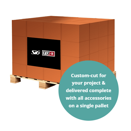All project materials delivered on one pallet
