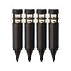 Solar Stake Set of 4 Black Warm White