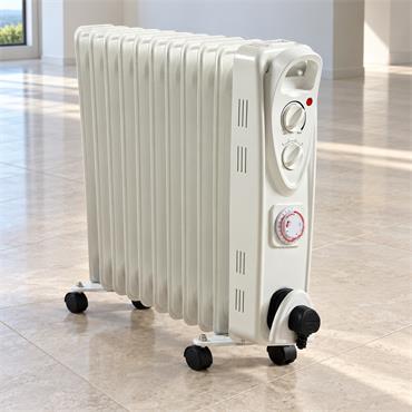 11 Fin Oil Filled Heater 2500W With Timer