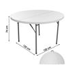 Round White Folding Table