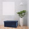 Foldable Storage Ottoman - Blue Velvet  76x38xH38cm