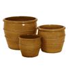 Lucia Handmade Glazed Honey Outdoor Planter Set