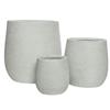 Zoe Handmade Off White Fibre Clay Outdoor Planter Set
