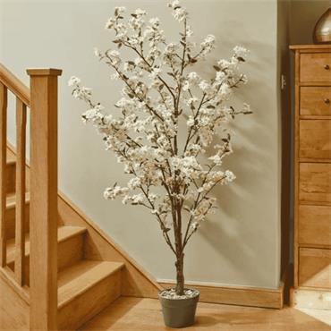 White Cherry Blossom Artificial Tree 140cm