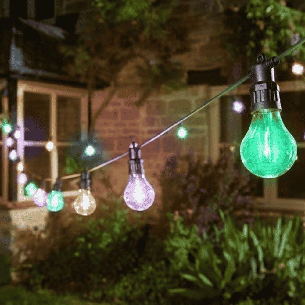 Low Voltage Decor Festoon String Lights, Multi Coloured - Set of 20 ...