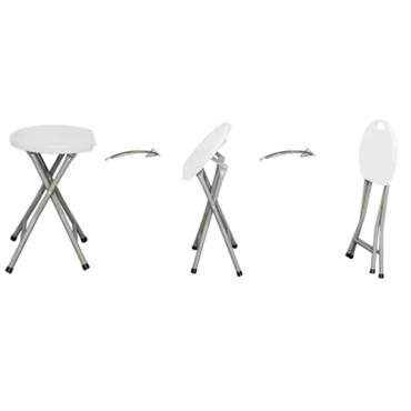 Folding White Stool