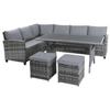 Milan Grey L Corner and Dining Set