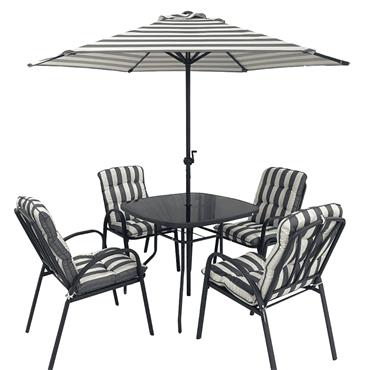 Madison Striped 4 Seater Set