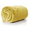 Enzo Fleece Throw Bamboo Yellow