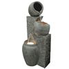 Water Feature Cascading Pots 86.5cm 8LED LV Ceramic Grey