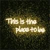 Neon Wall Sign - This is the place to be - 38cm LED LV