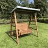 Dorset Wooden Two Seater Swing with Grey Roof Cover