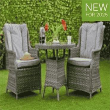 The Riviera Collection Bistro Set Dark Grey