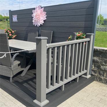 Grey Woodgrain Composite Tongue and Groove Fence Planks 1800x150x20mm (Pack of 2)