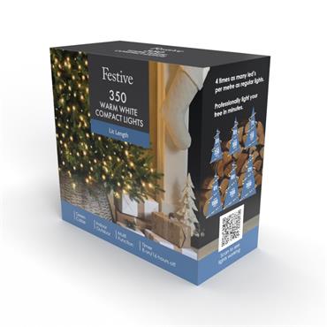 350 Compact Lights - Warm White Light/Green Cable