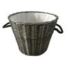 Home Collection Wicker Basket Round Grey Gloss