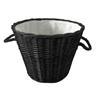 Home Collection Wicker Basket Round Black
