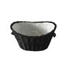 Home Collection Wicker Basket Oval Black