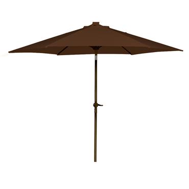Alum 3m Parasol with LED's and Tilt -Grey