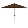 Alum 3m Parasol with LED's and Tilt -Grey