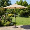 Alum 3m Parasol with LED's and Tilt -Taupe