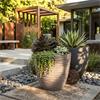 Windermere Glazed Planter Grey 33cm
