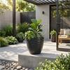 Windermere Glazed Planter Charcoal 33cm