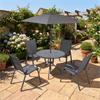 Amora 4 Seater Dining Set with Parasol