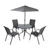 Amora 4 Seater Dining Set with Parasol