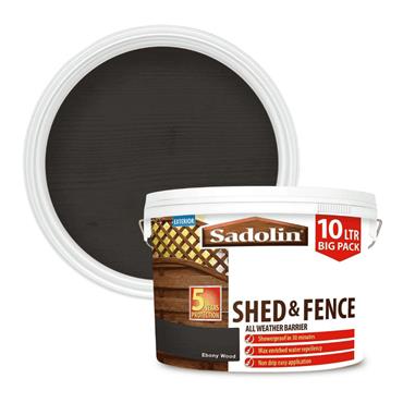 Shed & Fence All Weather Barrier 10L - Ebony