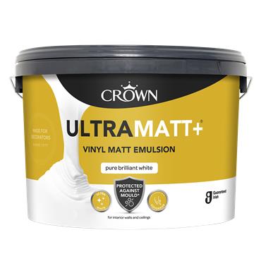 Crown Ultramatt+ 10lt Vinyl Matt Brilliant White