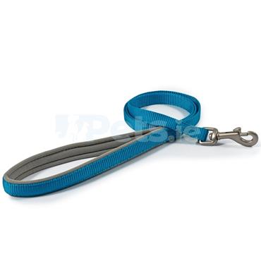Viva - Padded Dog Lead - Blue - 100cm x 1.9cm