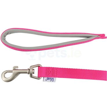 Ancol Viva - Padded Dog Lead - Raspberry - 100cm x 1.9cm