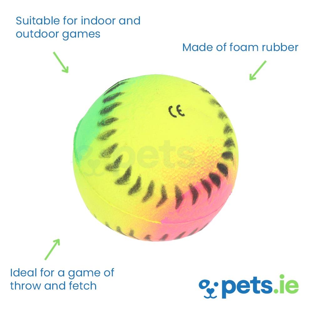 Foam Rubber Rainbow Ball Assorted Pets.ie Ireland