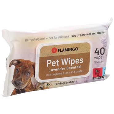 Flamingo Pet Care Wipes - Lavender Scent